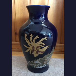 瑠璃の花瓶 (鳳凰柄)