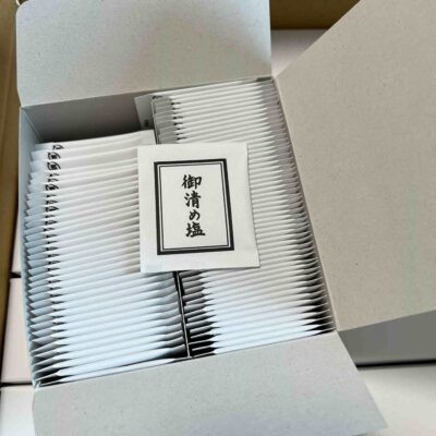 お清め塩（黒枠）100枚入り×9箱