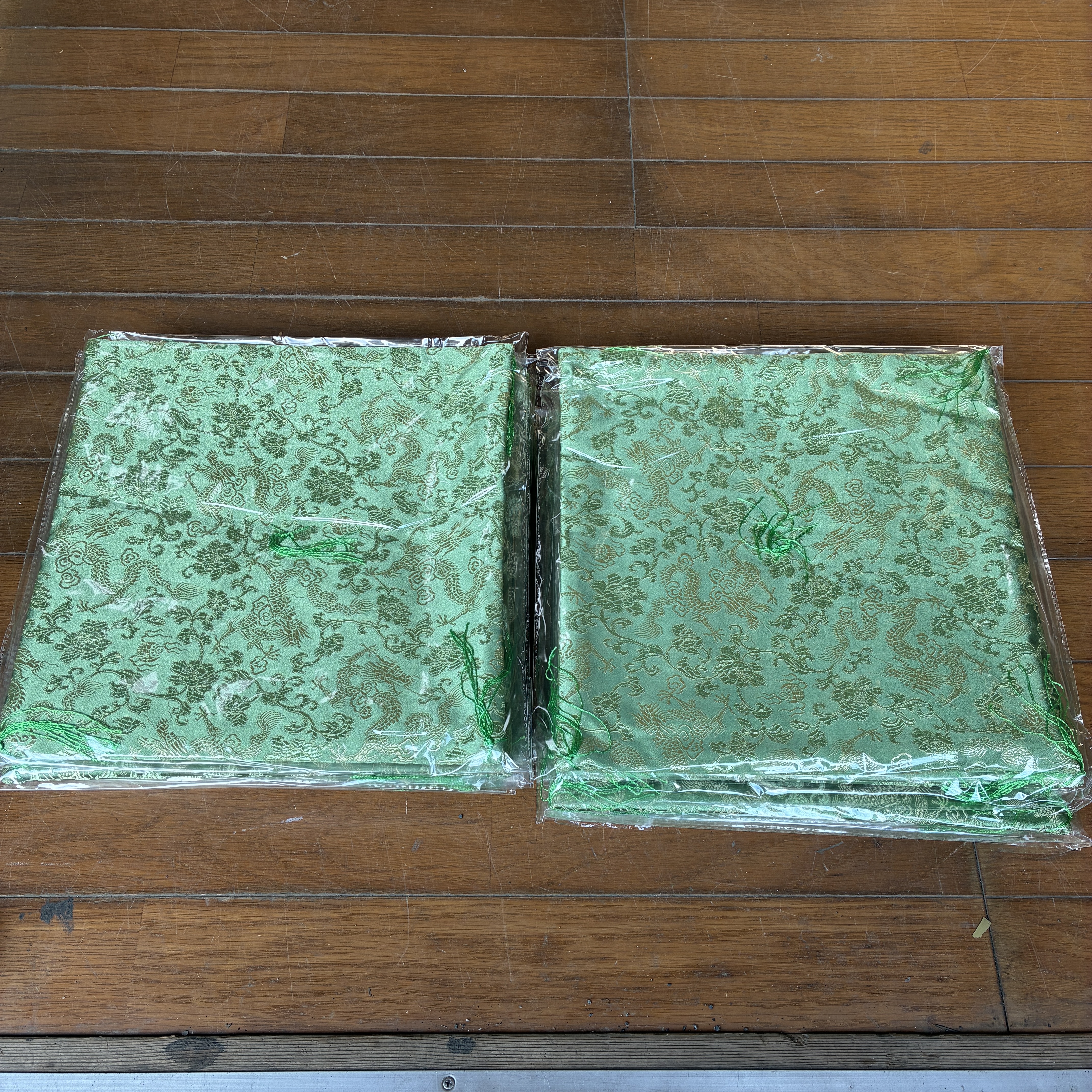 飾り座布団18点セット グリーン系 - 画像 (2)