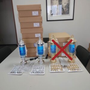 灯篭　バブルプラチナブルー　７号