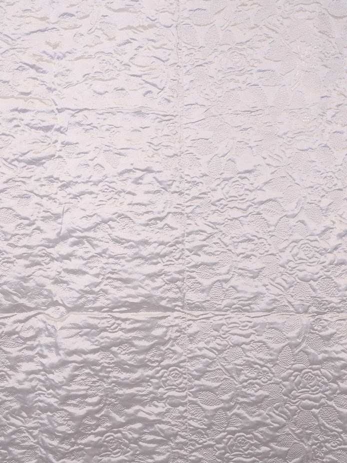 【棺掛/棺覆い】 表:白《厚手・キルト花柄》 / 裏:白 - 画像 (3)